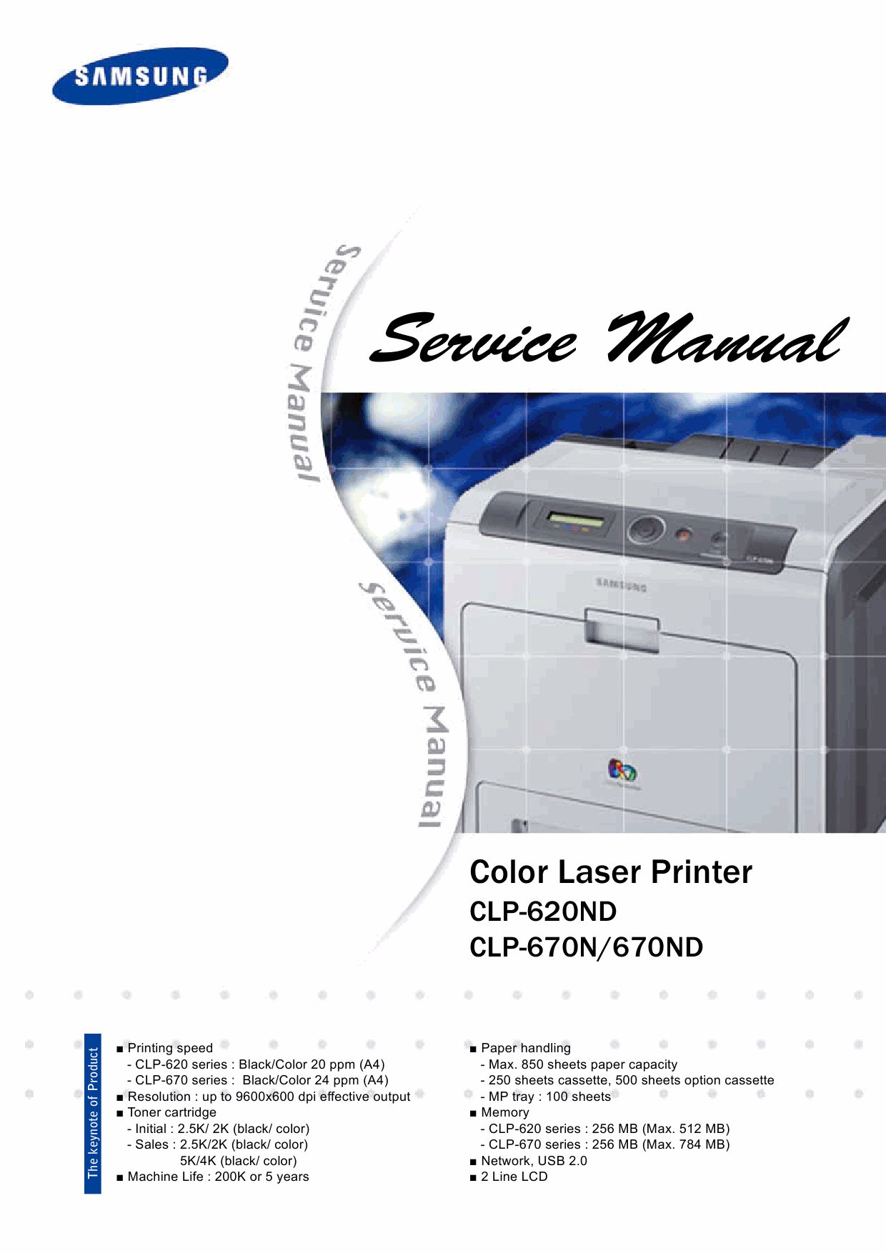 Samsung Color-Laser-Printer CLP-620ND 670N 670ND Parts and Service Manual-1